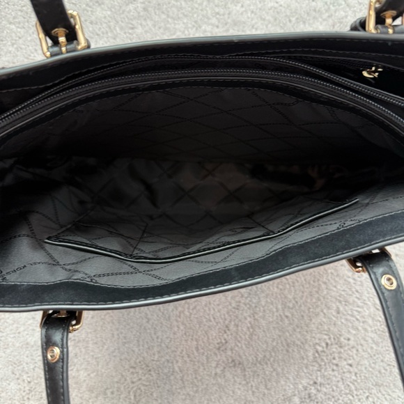 Michael Kors Voyager Large Signature Logo Tote Bag- Black and Brown - Picture 10 of 15